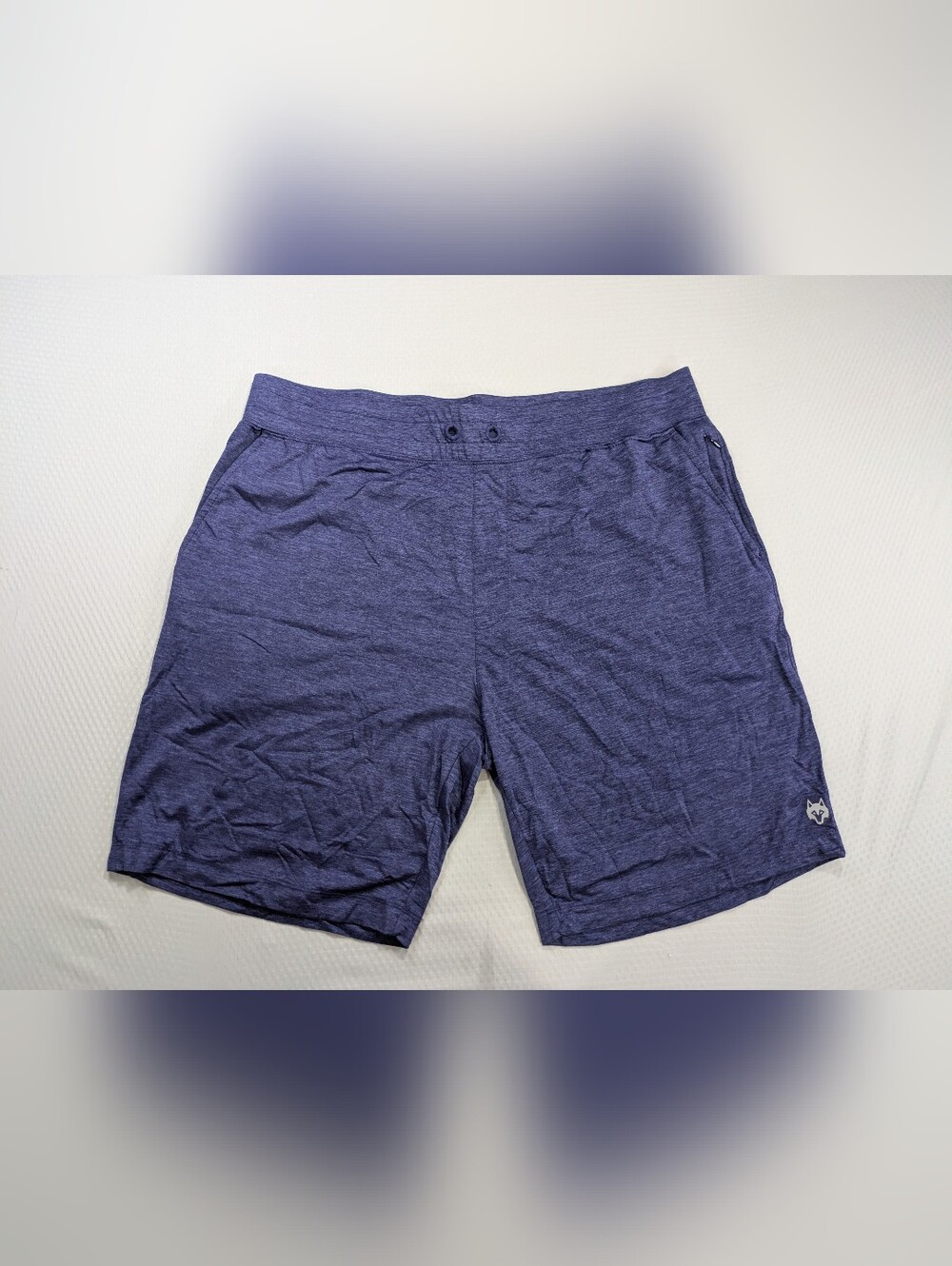 Greyson Guide Sport Shorts 7" Mens Large Heathered Blue Gym Athleisure Soft Brr